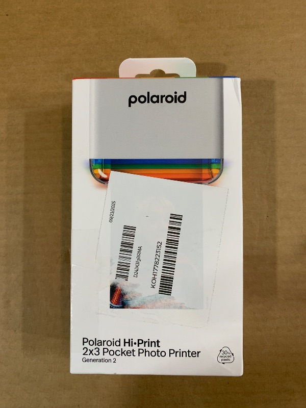 Photo 1 of **SEE NOTES** Polaroid Hi-Print - 2nd Generation Bluetooth Connected 2x3 Pocket Photo Dye-Sub Printer - White Printer Only (9128)