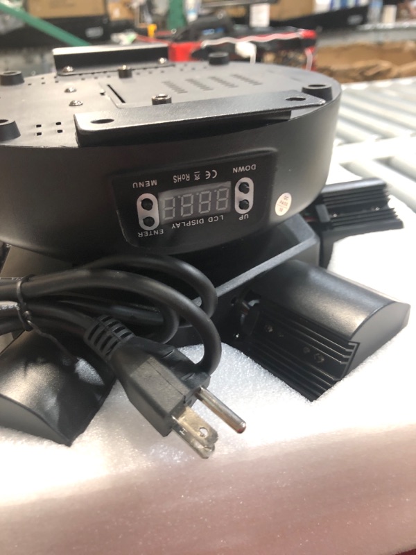 Photo 1 of (missing remote) Moving Head DJ Lights, Olaalite 150W LED Stage Light 4-in-1 RGBW with 6 Arms Beam, Bee-Eyes Effect, Red Green Starry, White