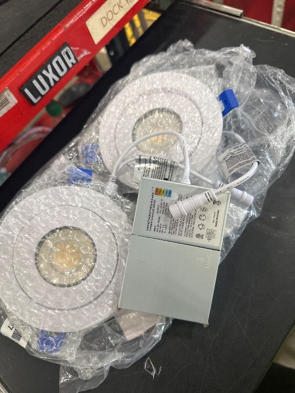 Photo 1 of *** PARTIAL SET - SEE PHOTO *** Adetu 4 inch 5CCT Gimbal Led Recessed Lights, 360°+90° Adjustable Directional Recessed Lighting, 2700K/3000K/3500K/4000K/5000K Dimmable Retrofit Eyeball Can Lights with Jbox, ETL(White, 6 Pack)