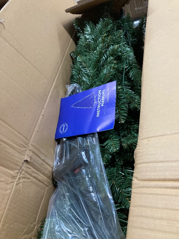 Photo 1 of  4ft Prelit Colored Christmas Tree, Artificial Tree Holiday Decor w/ LED Lights - Green Spruce
