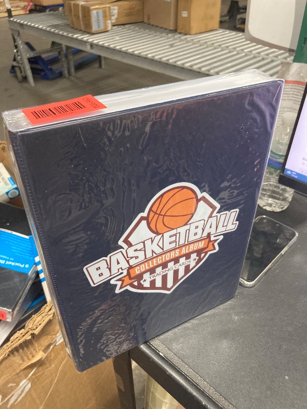 Photo 1 of 1 Dark Blue 9-Pocket Card Album - 20-Page 360-Card Capacity, Side-Loading Portable Card Binder for Sports Trading Cards (Baseball, Basketball, Football), Secure Snap Closure