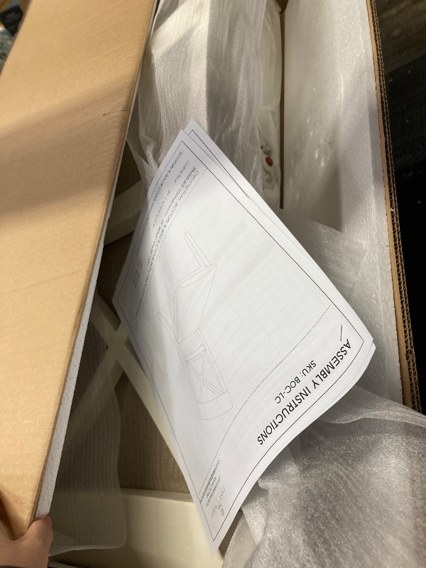 Photo 1 of  Boston X-Back Chair for Dining Room with Faux Leather Seat - White - Set of 2