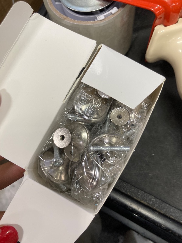 Photo 1 of ***(MISSING PARTS -SELLING AS IS)*** Ripeng 32 Pieces Round Ringed Kitchen Cabinet Pulls Kitchen Drawer Pull Cabinet Door Knob Drawer Handles Hardware Cupboard Handles with Screws for Dresser (Silver,1.06 Inch)