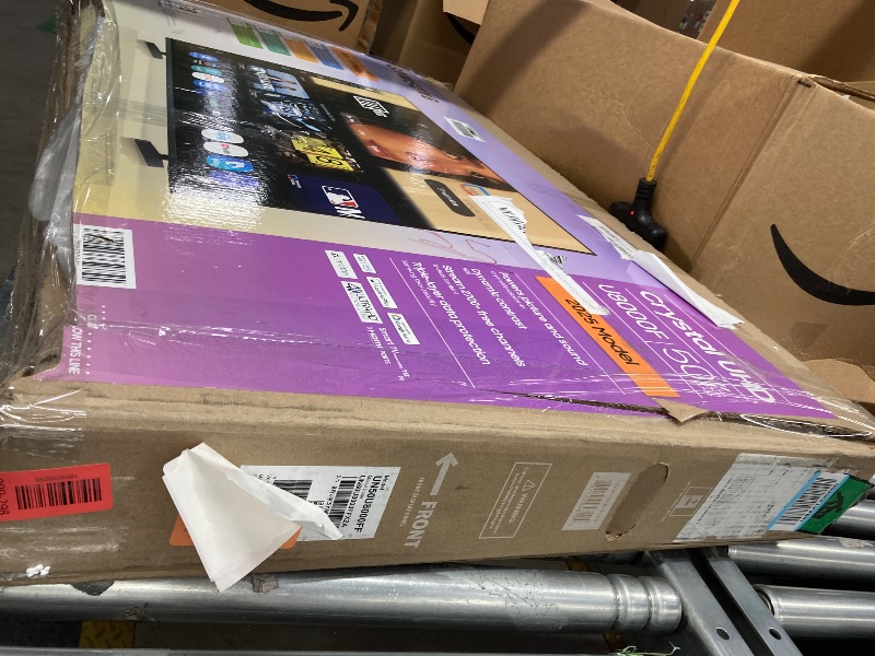 Photo 1 of ***SCREEN IS DAMAGED***Samsung 50-Inch Class Crystal UHD U8000F 4K Smart TV (2025 Model) Endless Free Content, Crystal Processor 4K, MetalStream Design, Knox Security, Alexa Built-in