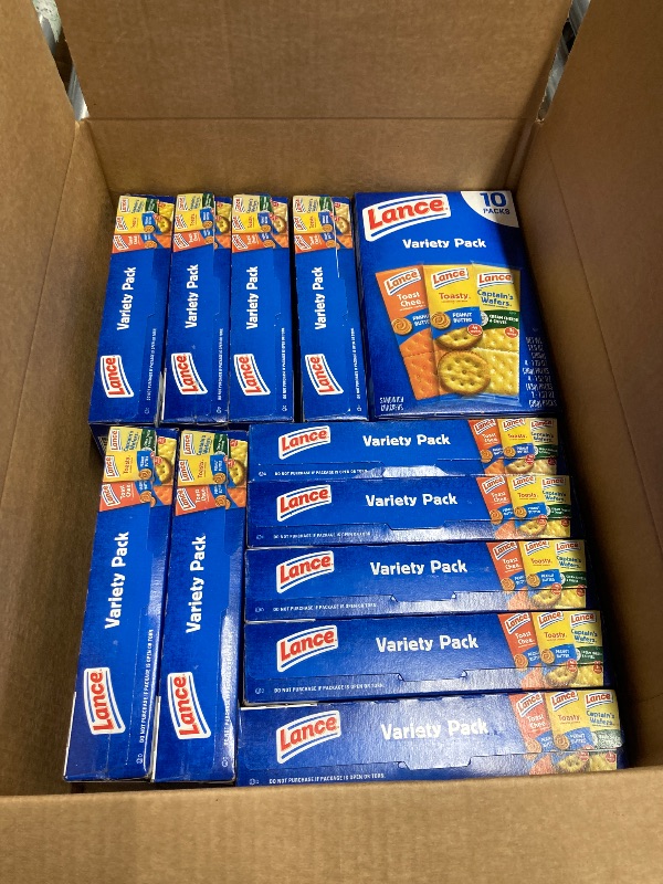 View 2 of **14 BOXES **BLance Sandwich Crackers, Variety Pack, 3 Flavors, 10 Individually Wrapped Packs, 6 Sandwiches Each