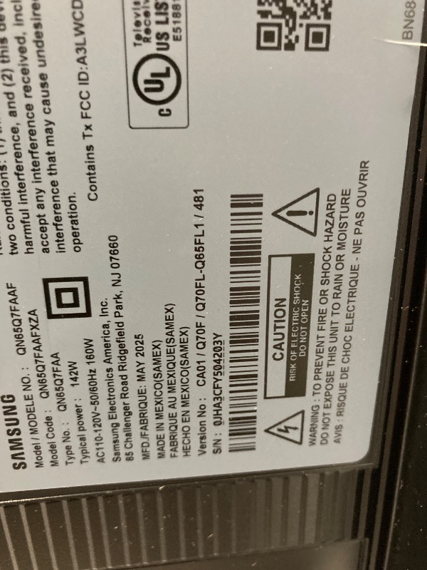 Photo 3 of Samsung 65-Inch Class QLED Q7F Series Samsung Vision AI Smart TV (2025 Model, 65Q7F) Quantum HDR, Object Tracking Sound Lite, Q4 AI Gen1 Processor, 4K upscaling, Gaming Hub, Alexa Built-in