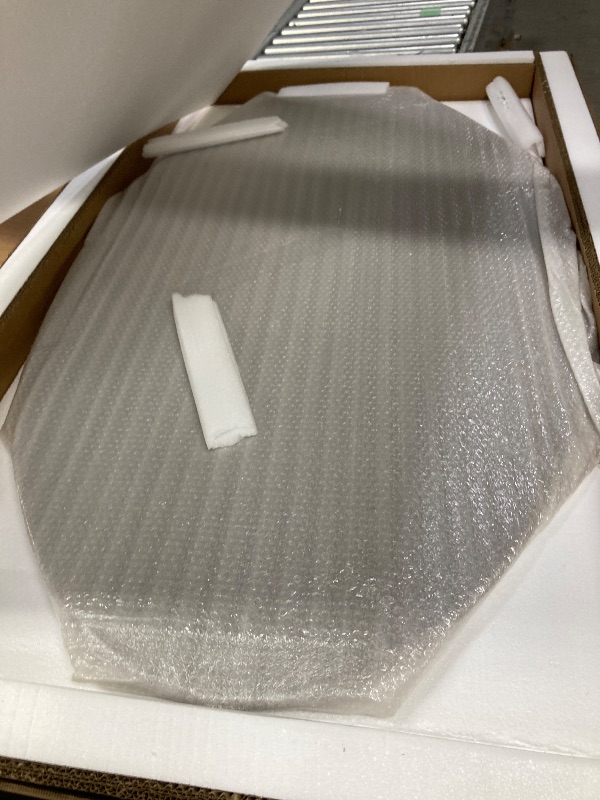 Photo 1 of ***PARTIAL SET, MISSING LEG***Modway Lippa 48" Oval-Shaped Mid-Century Modern Dining Table with Walnut Top and Black Base