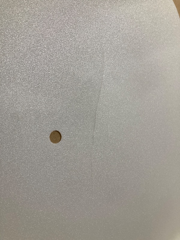 View 5 of ***There is a thin line crack in the round scalloped cover as pictured***Audickic Gold Semi Flush Mount Ceiling Lights, 4-Light 18" Ceiling Light Fixtures with Fabric Shade in Flower Shape, Farmhouse Brass Drum Lighting for Nursery Bedroom Kitchen, AD-220