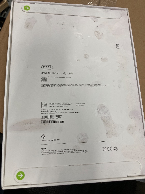 Photo 1 of ++CLOSED BY FACTORY+++++++Apple iPad Air 11-inch with M3 chip Built for Apple Intelligence, Liquid Retina Display, 128GB, 12MP Front/Back Camera, Wi-Fi 6E, Touch ID, All-Day Battery Life — Space Gray
