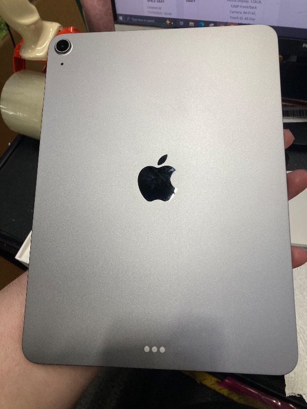 Photo 1 of ++CLOSED BY FACTORY+++++++Apple iPad Air 11-inch with M3 chip Built for Apple Intelligence, Liquid Retina Display, 128GB, 12MP Front/Back Camera, Wi-Fi 6E, Touch ID, All-Day Battery Life — Space Gray