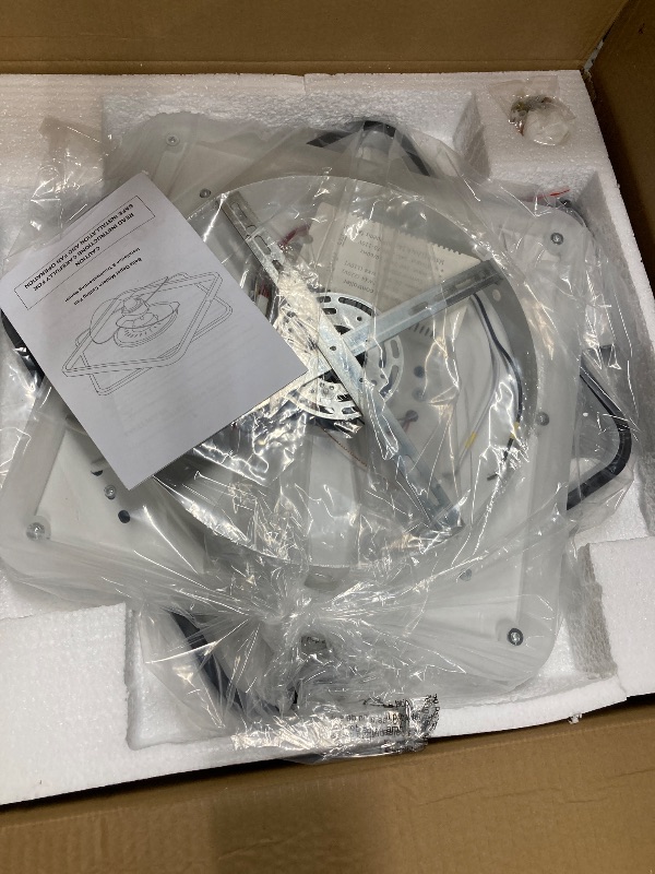 Photo 1 of FRIXCHUR Low Profile Ceiling Fans with Lights and Remote, Fandelier Ceiling Fan Flush Mount, 3000K-6000K Smart Bladeless LED Fan Light, Modern Ceiling Fans with Lights for Bedroom