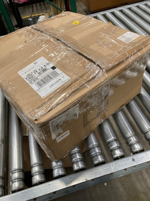 Photo 1 of ***(PARTS-MISSING SELLING AS IS)***   WUZUPS Crystal Chandelier Pendant Flush mount Ceiling Light Modern Lighting Fixture for Bedroom Hallway Bar Kitchen Bathroom, H 17.3" x W 18.9", Gold, E12 Base  
***(BOX RIPPED/TORN)***ORIGINAL STOCK PHOTO NOT AVAILAB