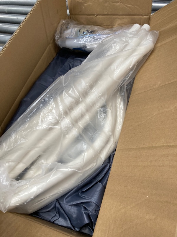 Photo 1 of 53" Extra Large Portable Foldable Bathtub with Metal Frame for Adult, Family SPA Soaking Tub with Cover for Small Bathroom, Thicken Multiple Layer Bathtub with Lid (53" Milk with Metal Frame)