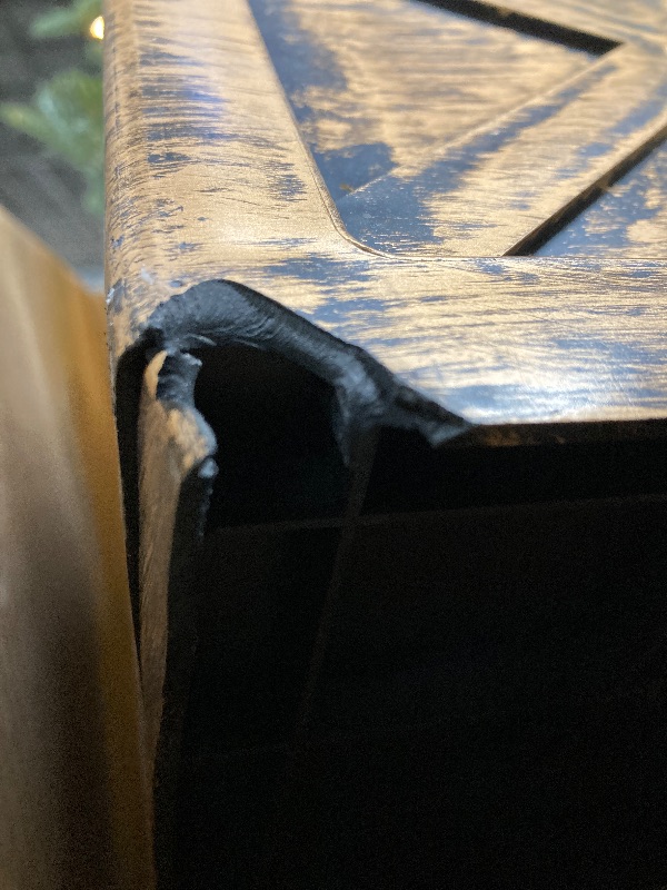 Photo 1 of **PLANTER IS DAMAGED ON ONE CORNER-SEE PIC***Nearly Natural 3ft. Finland Fir Artificial Christmas Tree in Decorative Planter with 272 Bendable Branches and 50 Warm White Lights