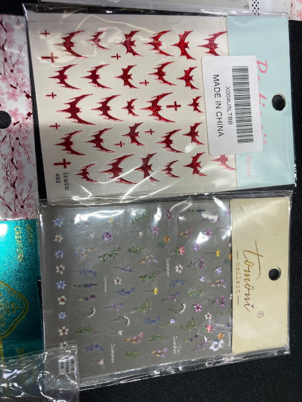 Photo 1 of ***7 PACKS INCLUDED***Halloween Nail Stickers Ghost Nail Decals 5 Sheets Self Adhesive Nail Art Stickers Ghosts Flower Skull Spider Nail Art Designs Halloween & VARIOUS OTHER Nail Supplies for Women Nail Art Decorations Accessories***7 PACKS INCLUDED***