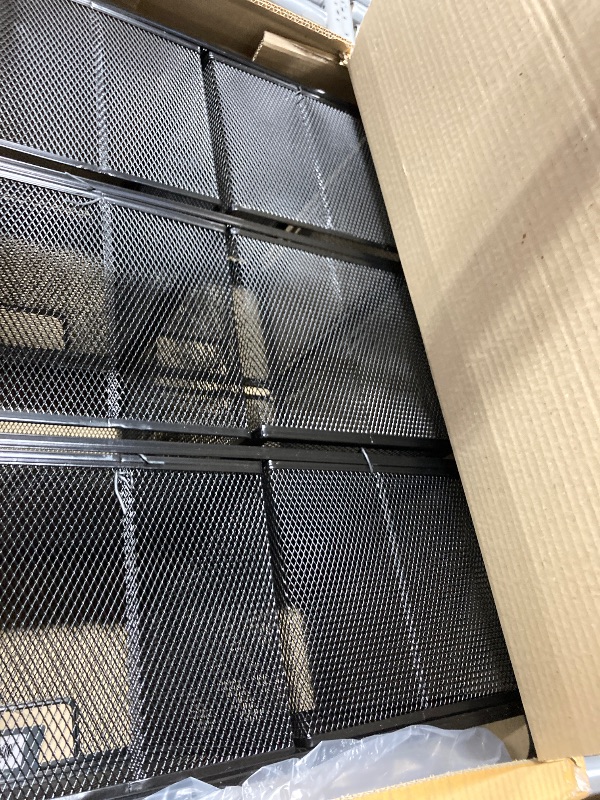 Photo 1 of ***MISSING WHEELS***Mind Reader Multipurpose Rolling Cart with Drawers, Office Storage Organizer, Utility Cart, Metal Mesh, Black***MISSING WHEELS***