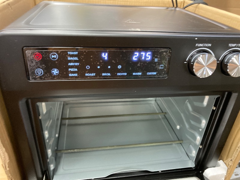 Photo 1 of ***NO COOKING RACK OR TRAY***26QT Air Fryer Oven,Oil-Less Digital Touchscreen Toaster Oven with 10-in-1 Multi Function&Custom Mode, Visible Window , 1800W,Black***NO COOKING RACK OR TRAY***