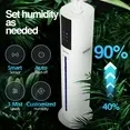 Photo 1 of ***MISSING REMOTE AND BASE***HUMSURE Humidifier Suitable for Large Room, 2.4gal/9L Bedroom Silent Humidifier, 3-Speed Ultrasonic Cool Mist Humidifier, Timer, Aromatherapy Cotton, Remote Control, Sleep Mode, White***MISSING REMOTE AND BASE***