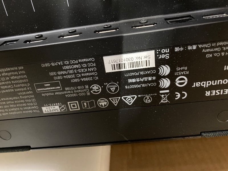 Photo 1 of ***THERE IS NO PLUG TO PLUG IT IN AND USE IT***Sennheiser AMBEO Max Soundbar - 5.1.4 Channel with Dolby Atmos and DTS:X***THERE IS NO PLUG TO PLUG IT IN AND USE IT***