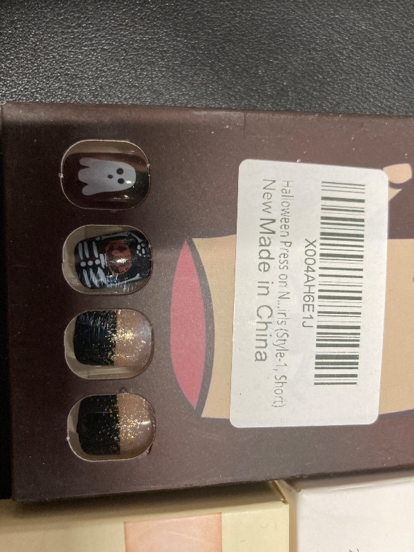 Photo 1 of ***7 PACKS OF VARIOUS NAILS INCLUDED***24 Pcs Press on Nails Short Square - MINGCHUN Fall Winter Fake Nails Press ons White French Nail Art Tips with Flower Glitter Design Full Cover Nails Glue on Nail Tip Art for Women Girls Manicure***7 PACKS OF VARIOUS