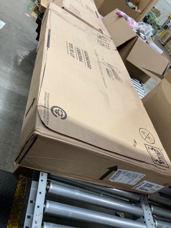 Photo 1 of ***4 BOXES INCLUDED IN SET***Signature Design by Ashley Hyanna Rustic Queen Panel Bed with Metal Slats, Foundation or Box Spring Needed, Light Brown***4 BOXES INCLUDED IN SET***