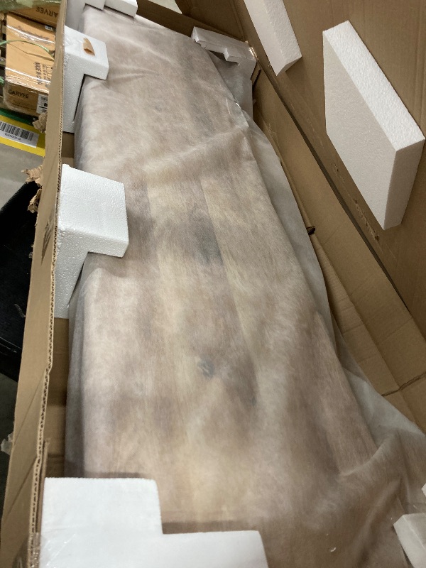 Photo 1 of ***4 BOXES INCLUDED IN SET***Signature Design by Ashley Hyanna Rustic Queen Panel Bed with Metal Slats, Foundation or Box Spring Needed, Light Brown***4 BOXES INCLUDED IN SET***