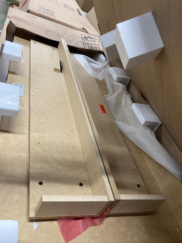 Photo 1 of ***4 BOXES INCLUDED IN SET***Signature Design by Ashley Hyanna Rustic Queen Panel Bed with Metal Slats, Foundation or Box Spring Needed, Light Brown***4 BOXES INCLUDED IN SET***