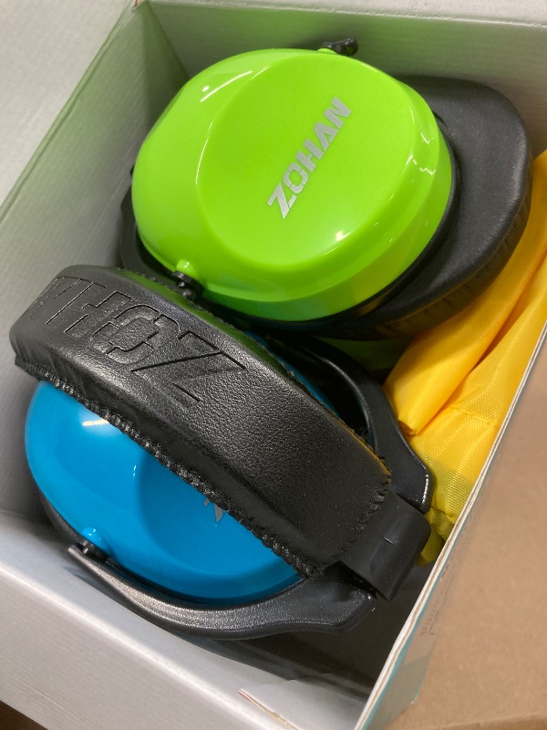 Photo 1 of ***(DAMAGE EAR CUSHION NOT ATTACHED -SELLING AS IS)*** ZOHAN Kids Ear Protection 2 Pack, Kids Noise Canceling Headphone for Concerts, Monster Truck, Fireworks