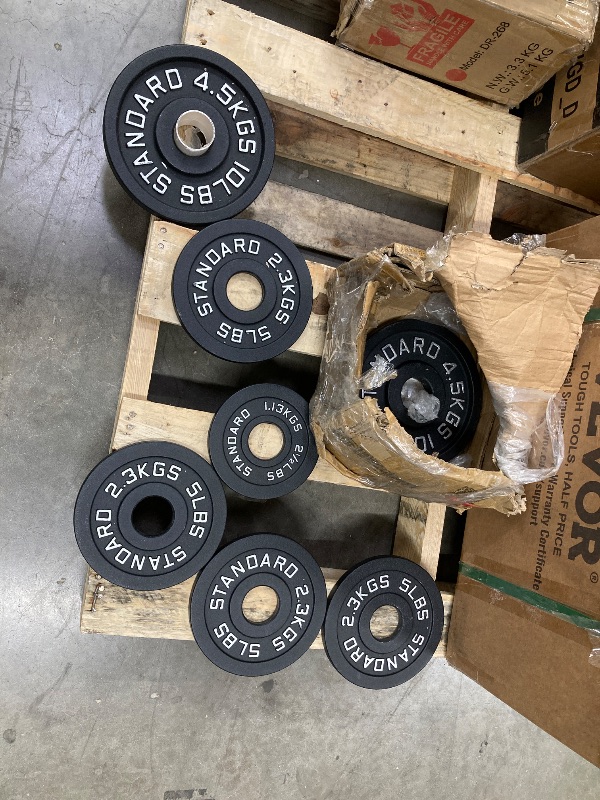 Photo 1 of ***WHAT YOU SEE IS WHAT IS INCLUDED***Fitvids Olympic Cast Iron 2-Inch Weight Plates for Strength Training & Weightlifting,