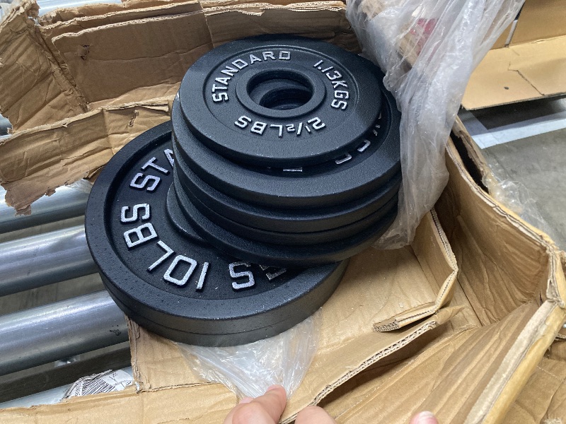 Photo 1 of ***WHAT YOU SEE IS WHAT IS INCLUDED***Fitvids Olympic Cast Iron 2-Inch Weight Plates for Strength Training & Weightlifting,