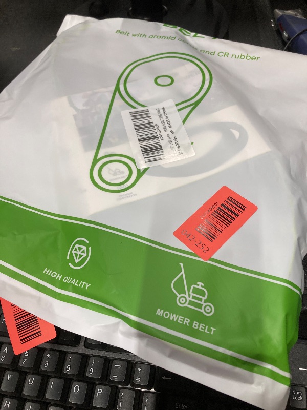 Photo 1 of ***Factory sealed***
1/2" x 105" Lawn Mower Deck Belt Fits for Cub Cadet 754-0641 954-0641 01005374 Toro 108-2716, Drive Belt Fits for John Deere Sabre M74747 STX30 Gear Models 1338G 1538G 1546G 1646G