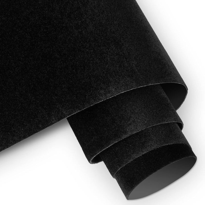 Photo 1 of 
Decotalk Black Felt Fabric Self Adhesive Felt Sheets for Crafts 17.7"x120" Velvet Fabric Sheets Peel and Stick Flocking Sticker for Crafts Black...