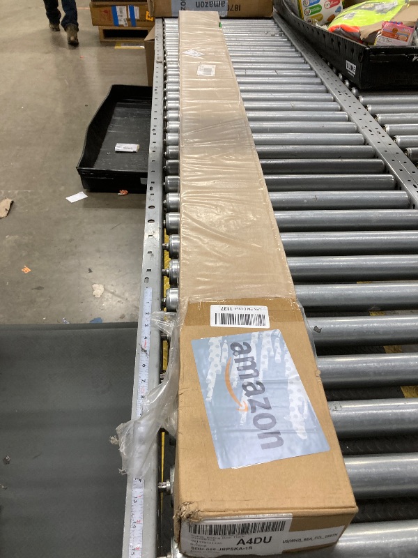 Photo 1 of  6.6FT Bypass Barn Door Hardware Kit, Save Space, Waterproof, Easy Install, Fit 60in-64in Openning, White