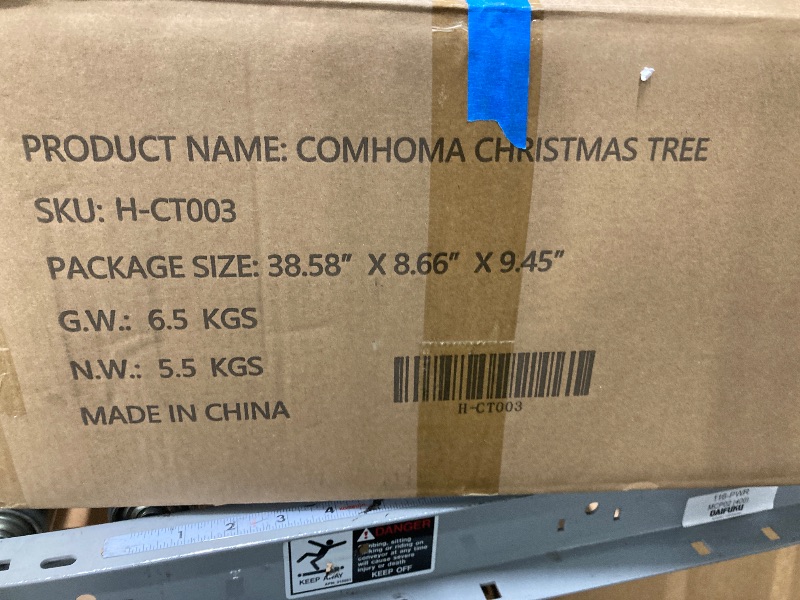 Photo 1 of ***REFERENCE***COMHOMA Artificial Christmas Tree,6.5ft Hinged Spruce Tree with 1,000 Branch Tips,Meatl Foldable Base,Easy Assembly Holiday Decoration(Green)