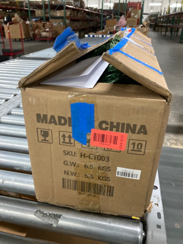 Photo 1 of ***REFERENCE***COMHOMA Artificial Christmas Tree,6.5ft Hinged Spruce Tree with 1,000 Branch Tips,Meatl Foldable Base,Easy Assembly Holiday Decoration(Green)