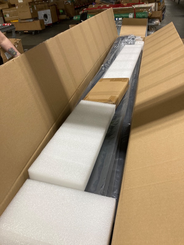 Photo 1 of ***Damage to threads , has screws cross threaded into nutserts***BougeRV 64''x40''x8'' Aluminum Roof Basket Anti-Rust Lightweight Universal Roof Rack Basket Rooftop Cargo Carrier with Wind Fairing,150LBS Load Capacity, Fit for SUV Truck Cars (Black)*)**Da