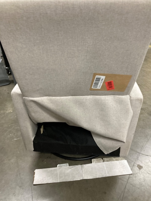 Photo 1 of ***dirty***Merax Modern Modern Soft Linen Swivel Push Back Rocker Recliner w/Headsupport Adjustable Nursery Glider Chair for Living Room, Bedroom Tan