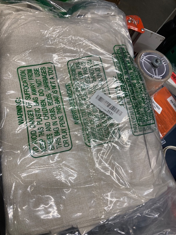 Photo 1 of 100% Blackout Shield Linen Blackout Curtains for Bedroom 96 Inches Long, Back Tab/Rod Pocket Living Room Drapes, Thermal Insulated Blackout Curtains 2 Panels Set, 50" W x 96" L,Cream