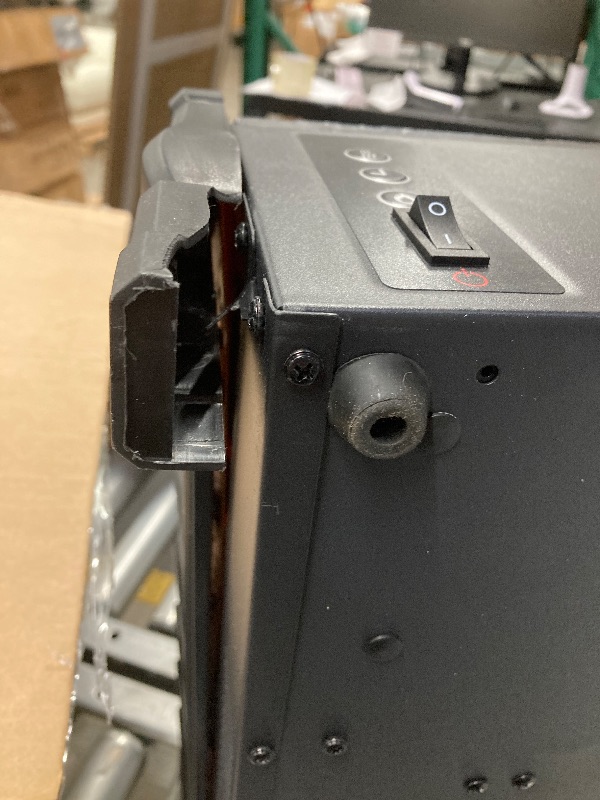 Photo 1 of **STAND HAS CRACKED LEG-SEE PICS***Electric Fireplace Logs Inserts Heater with Infrared Remote Controller 5 Flame Brightness 24 H Timer Overheating Protection for Home and Office Decor Black