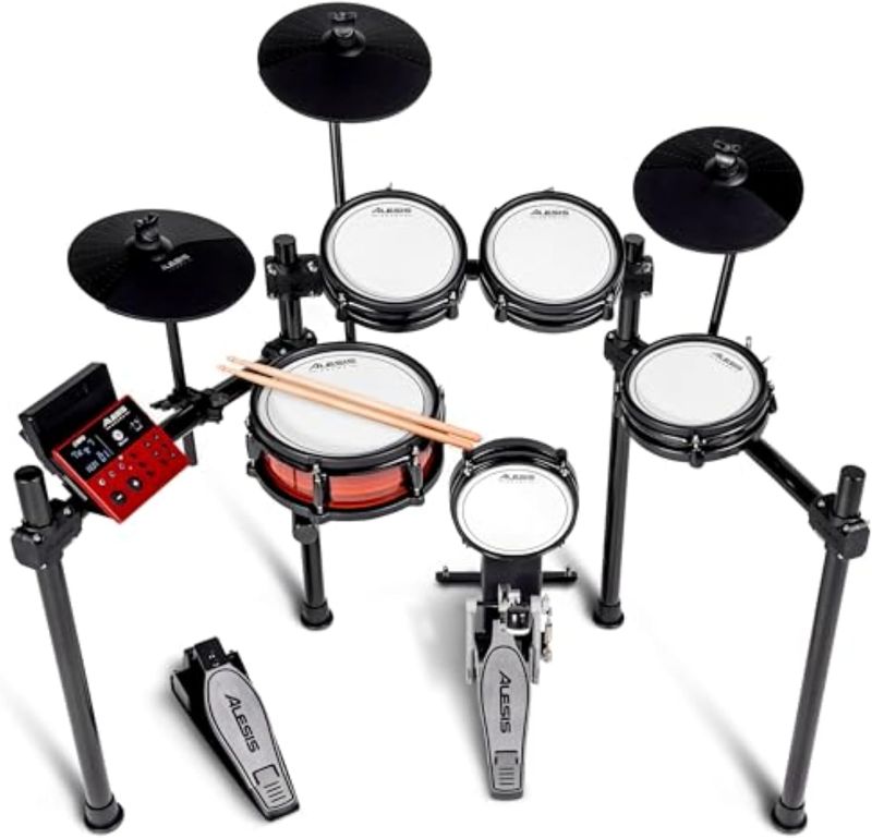 Photo 1 of ***NOT IN ORIGINAL BOX****Alesis Nitro Pro Electric Drum Set with Dual-Zone Quiet Mesh Pads, 500+ Authentic BFD Sounds, Bluetooth, Drumeo, USB MIDI, Double Kick Compatible 699.00