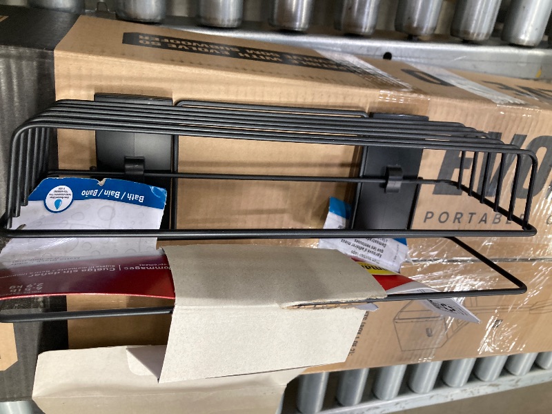 Photo 1 of ***ADHESIVE STRIPS MISSING***Command Shower Caddy Matte Black with Water Resistant Command Strips, Bathroom Organizer, Holds up to 6.5 lbs, 1 Count (Pack of 1)***ADHESIVE STRIPS MISSING***