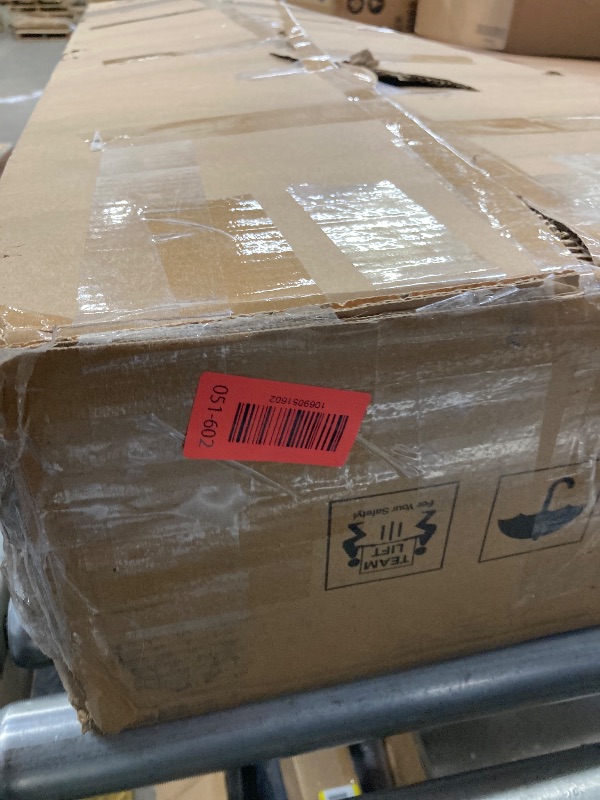 Photo 1 of ***MISSING INSTRUCTIONS***LITTLE TREE 63-Inch Industrial Bar Table with Metal Footrest, Counter Height Pub Table for Kitchen, Home Bar & Entertaining (Brown)***MISSING INSTRUCTIONS***