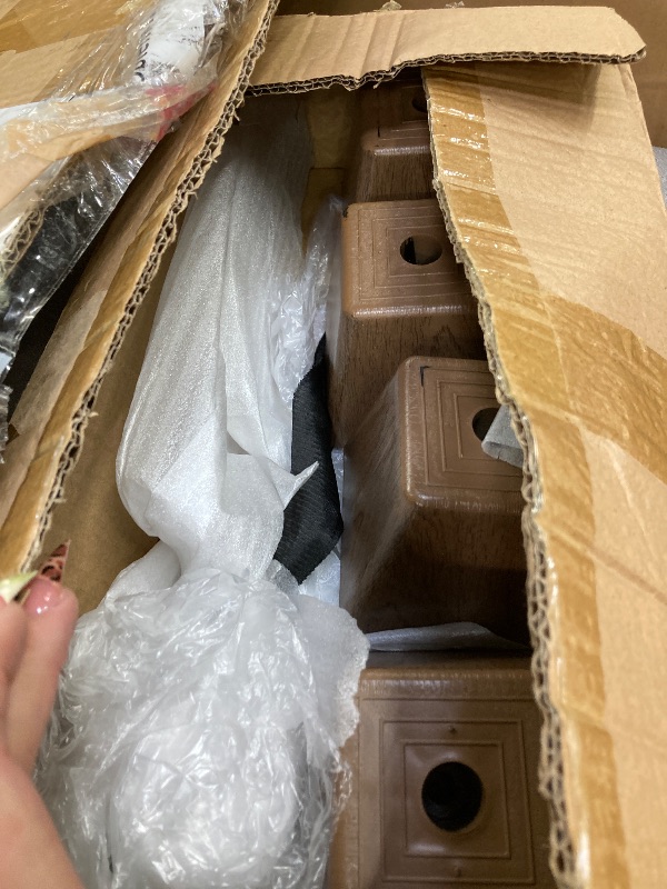 Photo 1 of **BOX 2 OF 3 ONLY/INCOMPLETE SET***L-shaped sofa with storage and ottoman grey