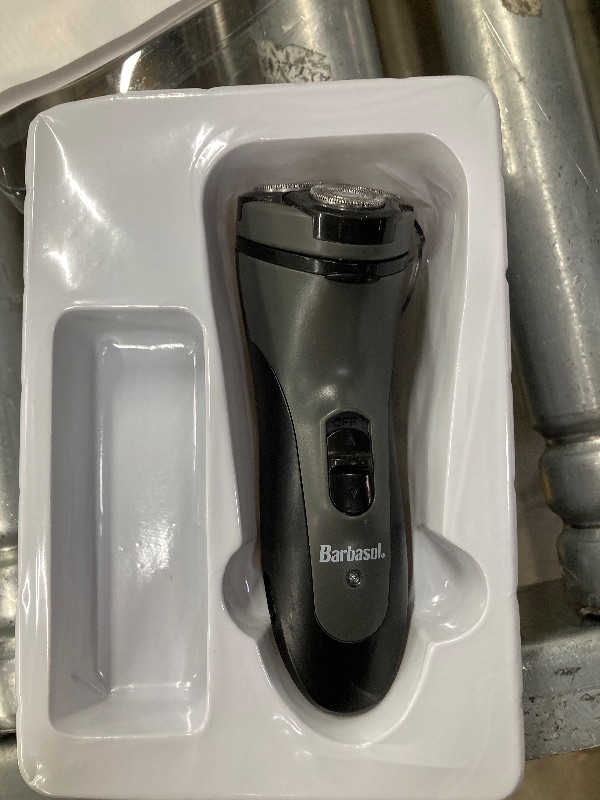 Photo 1 of **MISSING CHARGER WIRE***Barbasol Men's Rechargeable Dry Rotary Shaver with Pop-up Trimmer, Black