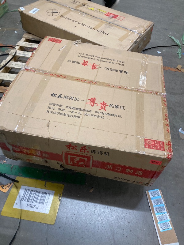 Photo 3 of Portable Automatic Mahjong Table with Shuffler, Chinese Mahjong Set with Rack/Pushers, Beautiful Mahjong Sets for Home & Outdoor Leisure, Gifts For Mahjong Players, No Assembly,Travel Sized (Black)