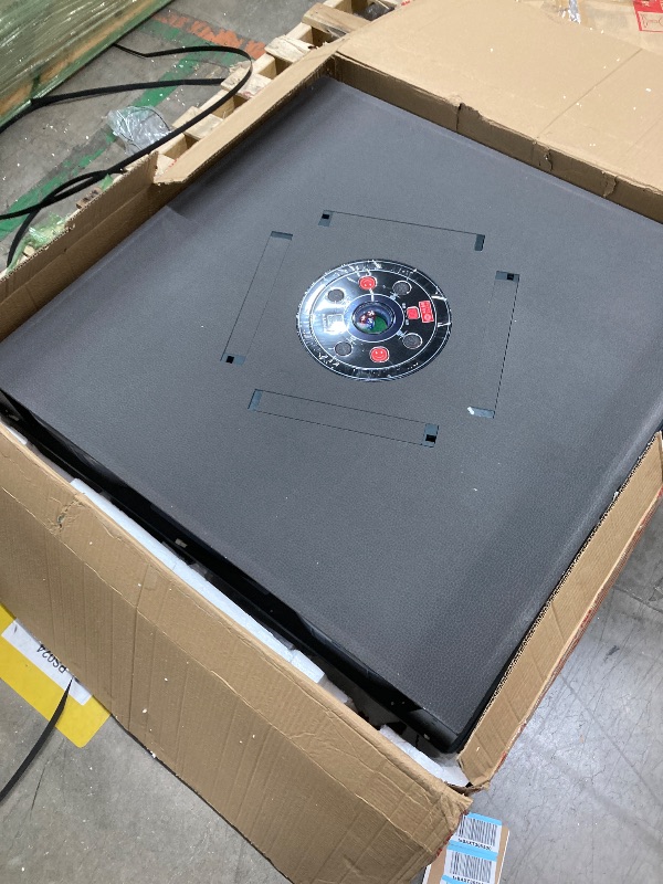 Photo 2 of Portable Automatic Mahjong Table with Shuffler, Chinese Mahjong Set with Rack/Pushers, Beautiful Mahjong Sets for Home & Outdoor Leisure, Gifts For Mahjong Players, No Assembly,Travel Sized (Black)