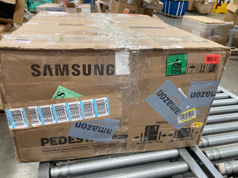 Photo 1 of ***THERES A DENT ON TOP***Samsung Bespoke AI Laundry Combo Pedestal with Storage Drawer, Brushed Black, WE702NB/US***THERES A DENT ON TOP***