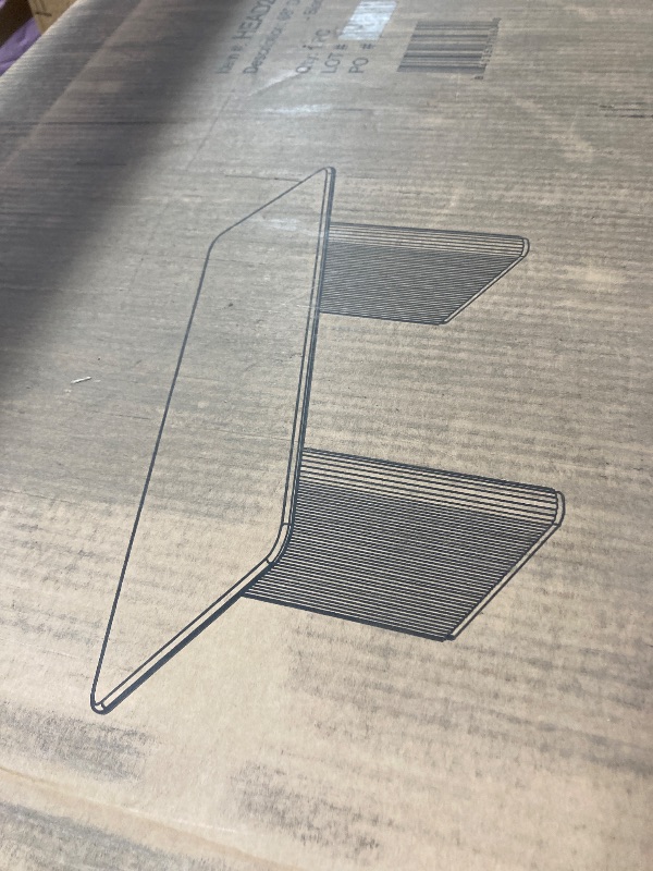 Photo 1 of ***(PARTS ONLY- MISSING BOX 1 OF 2 -SELLING AS IS -INCOMPLETE)*** 
Walker Edison Modern Vertical Reeded Plinth- Base Legs, Black