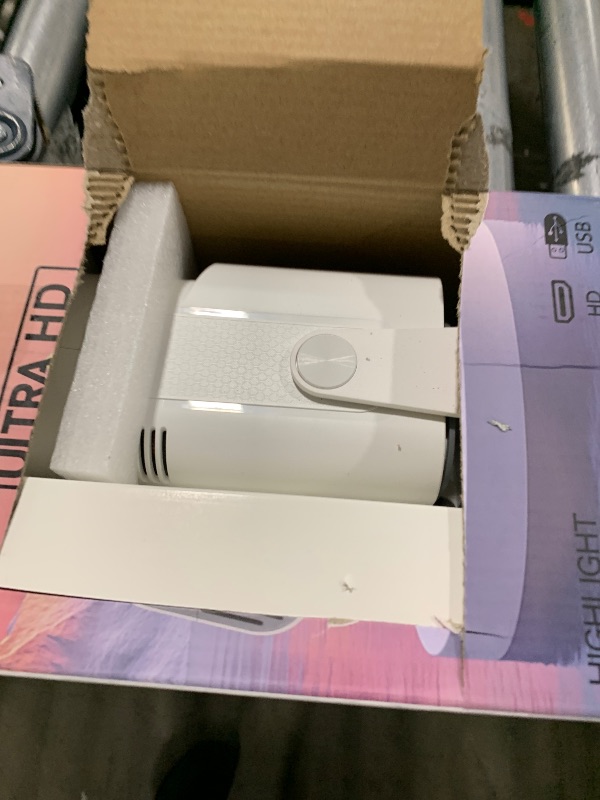 Photo 1 of [Projector 2026 Upgraded] Mini Projector Support 4K 1080P Auto Keystone 270°Rotatable with WiFi 6 and Bluetooth 5.2 Projector Portable Compatibile with HDMI/TV Stick/Memory Stick/Laptop,White