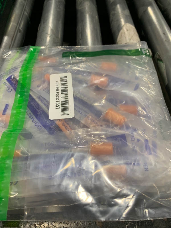 Photo 1 of 0.5ML Syringe, Lab Supplies Syringes 31G 5/16 Inch, Individually Wrapped, Pack of 25